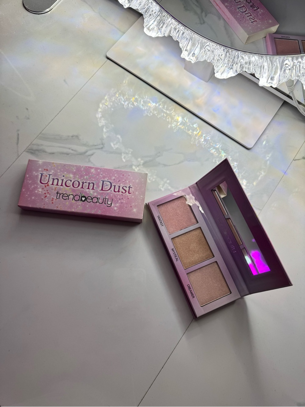 Unicorn Dust Highlight Palette - Pink & Gold Shimmer
